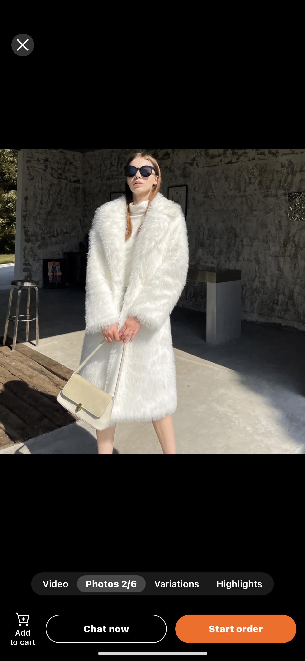 Long thick faux fur coat