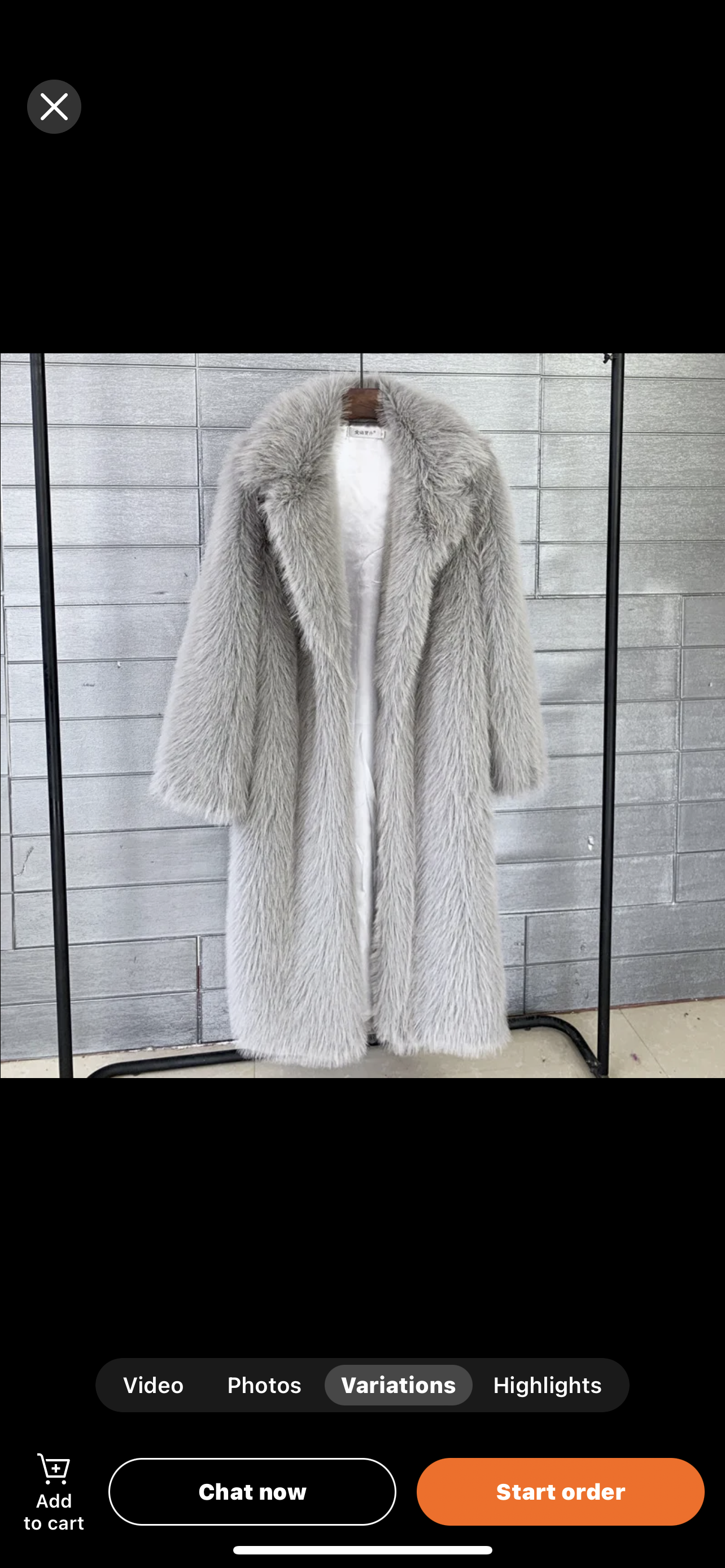 Long thick faux fur coat