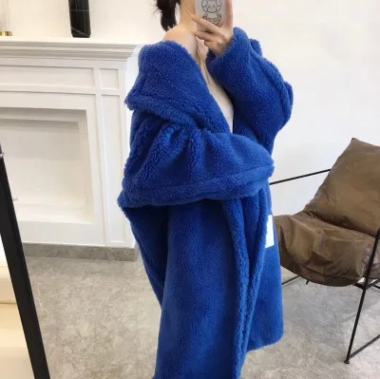 Long Wool bear fur coat