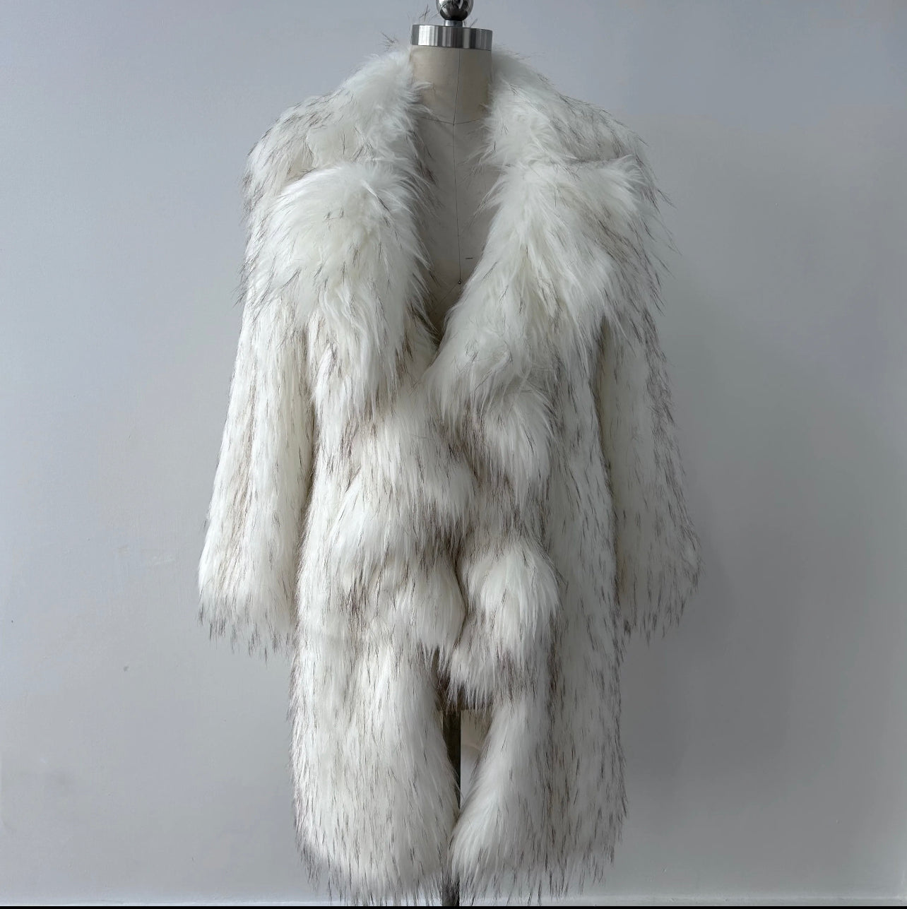 Wolf faux fur coat