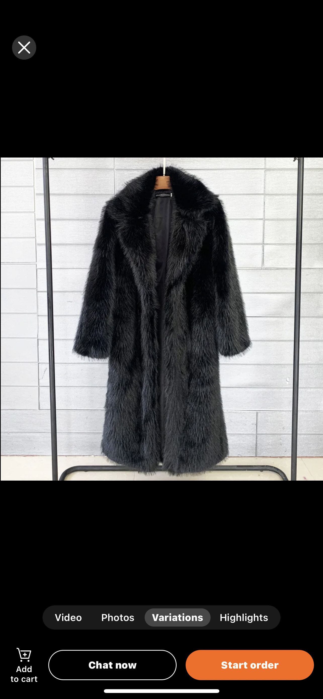 Long thick faux fur coat